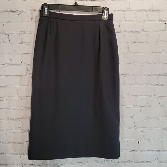 Escada by Margaretha Ley navy blue wool pencil skirt size XS - Picture 1 of 11